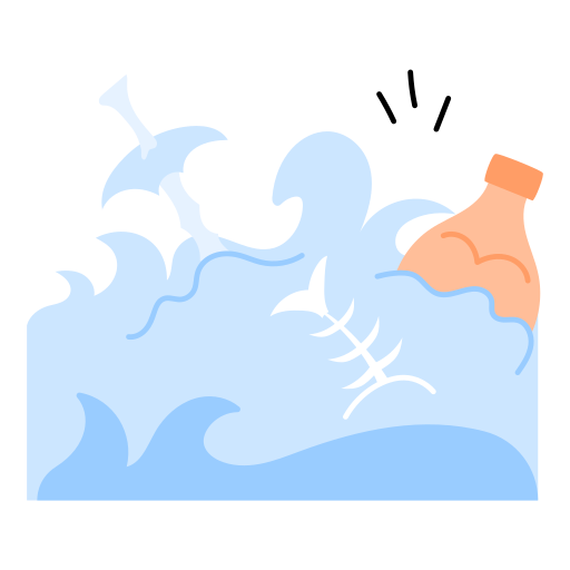 Ocean pollution free icon Ocean pollution free icon