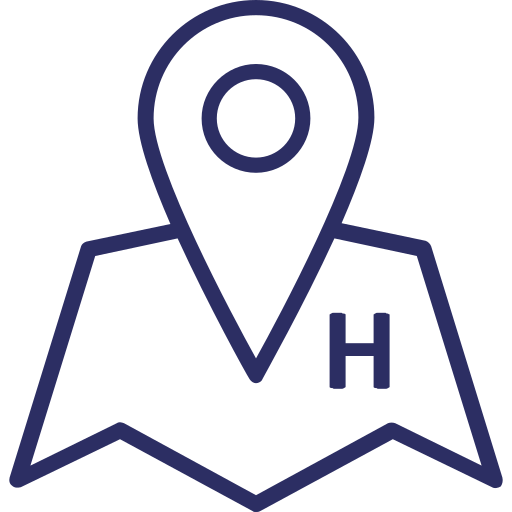 ubicación del hotel icono gratis