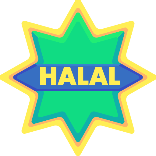 comida halal grátis ícone comida halal grátis ícone