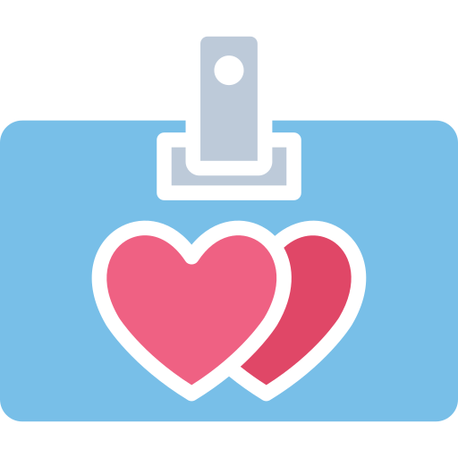 insignia de amor icono gratis