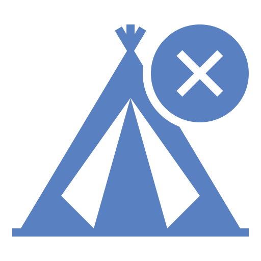 No camping free icon No camping free icon