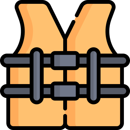 Life jacket Kawaii Lineal color icon