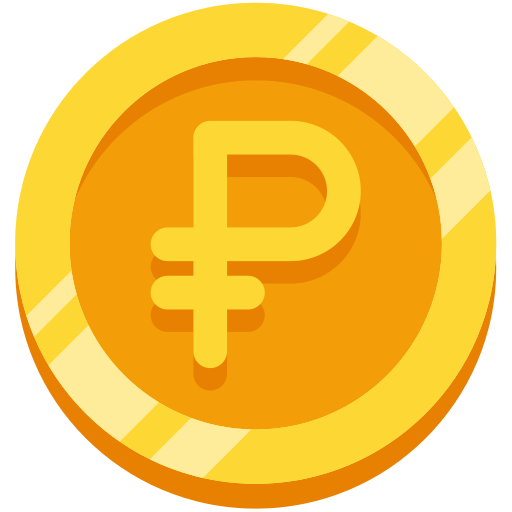 moneda de rublo ruso icono gratis