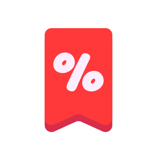 rabais Icône gratuit