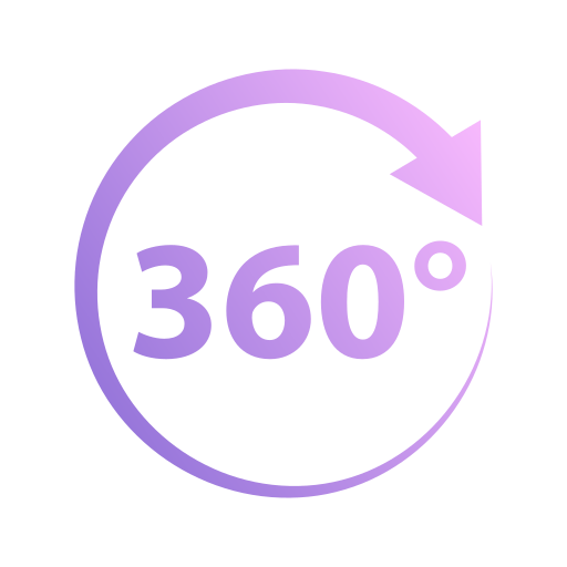 visión 360 icono gratis