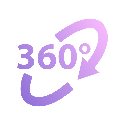 película de 360 grados icono gratis