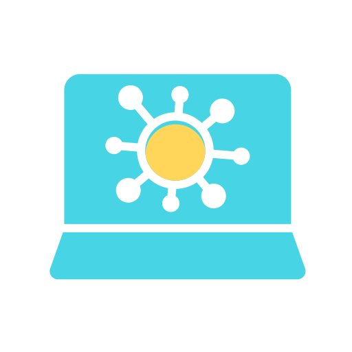 virus de computadora portátil icono gratis