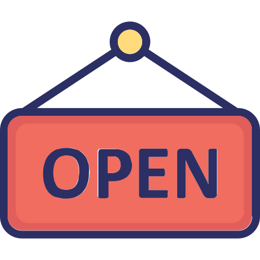Open sign board free icon Open sign board free icon
