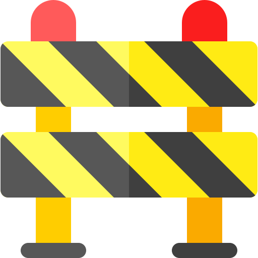 Traffic barrier Basic Rounded Flat icon