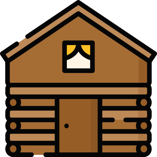 Cabaña de madera icono gratis