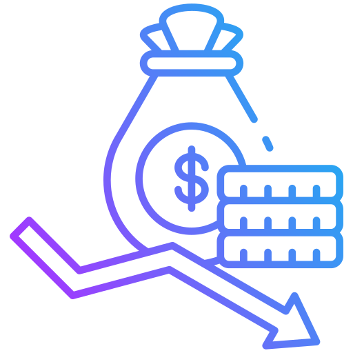 pérdida de dinero icono gratis