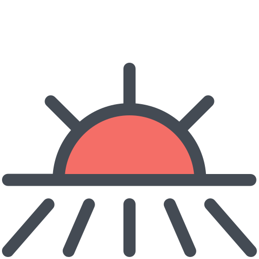 Puesta del sol icono gratis