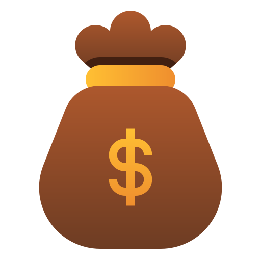 Money bag Andinur Flat Gradient icon