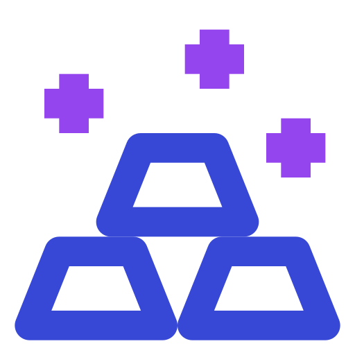 barras de oro icono gratis