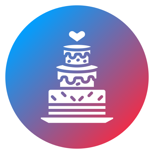 pastel de bodas icono gratis