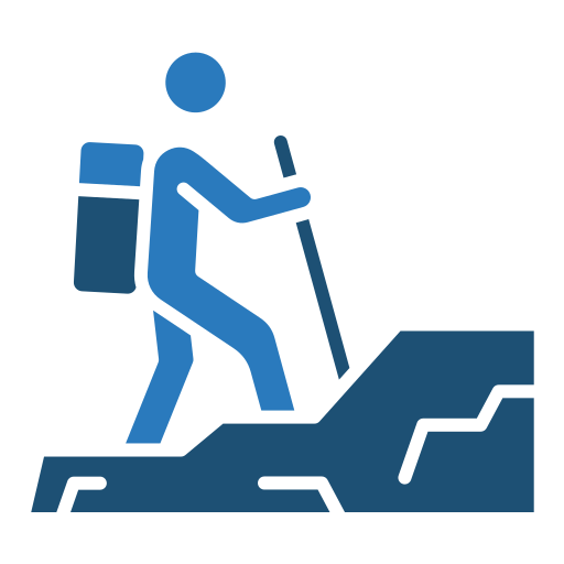 senderismo icono gratis senderismo icono gratis