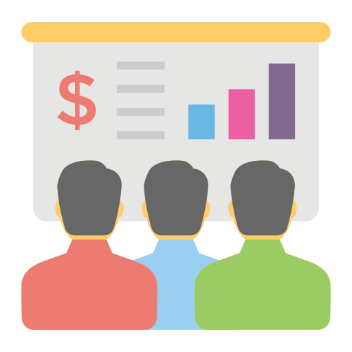 reunión de negocios icono gratis