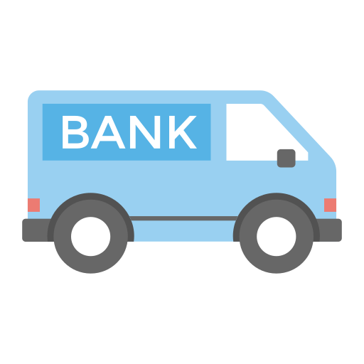 furgoneta bancaria icono gratis