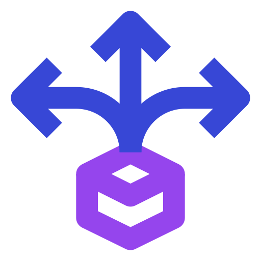 distribución icono gratis