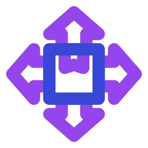 distribución icono gratis