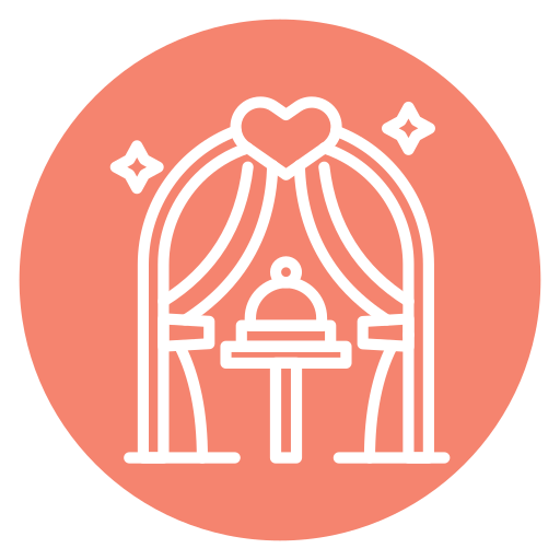 cena de boda icono gratis