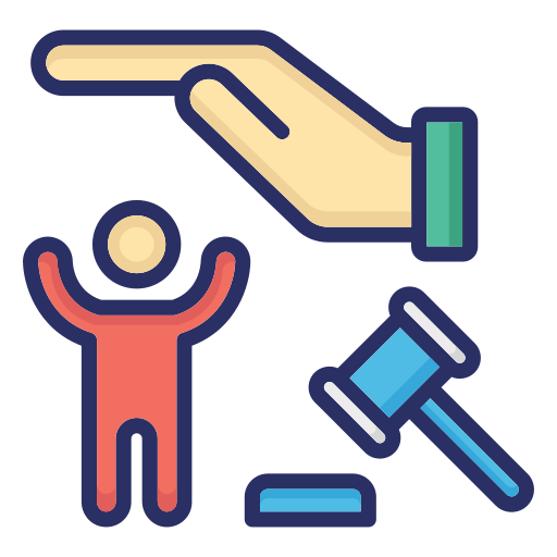 protección de la ley icono gratis