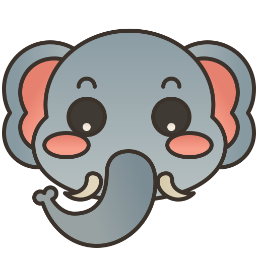 Elephant Amethys Design Lineal Color icon