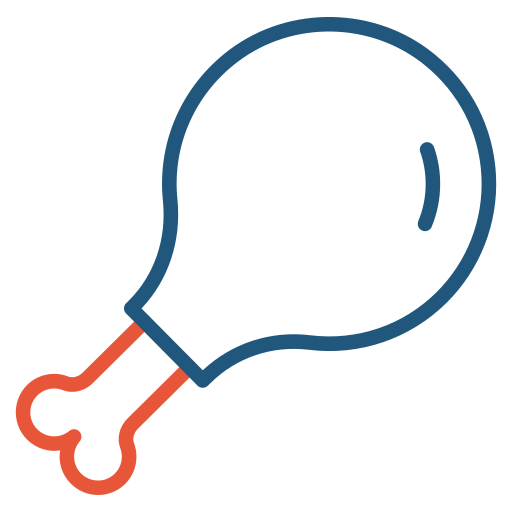 pierna de pollo icono gratis