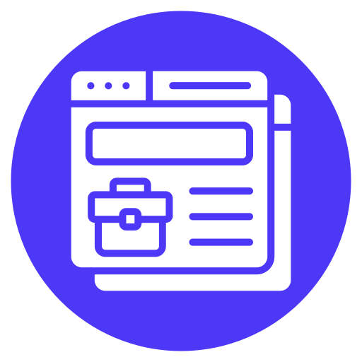 trabajo en linea icono gratis