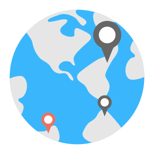 ubicación mundial icono gratis