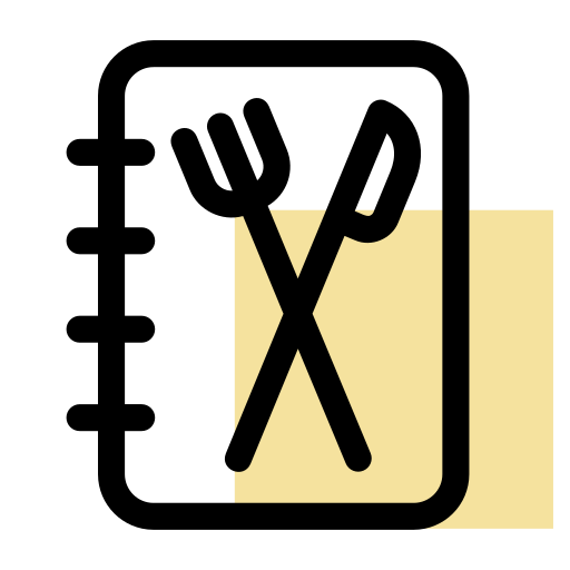 libro de recetas icono gratis