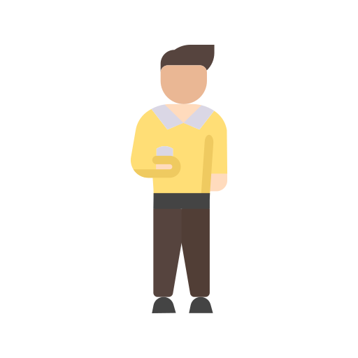 estudiante sosteniendo un libro icono gratis