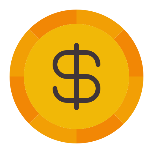 moneda de dólar icono gratis