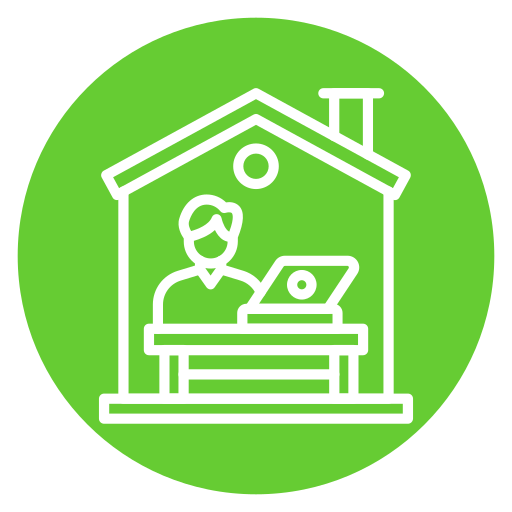 oficina en casa icono gratis