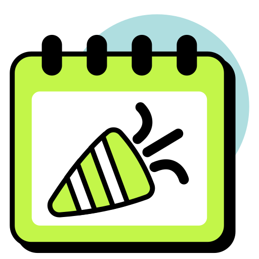 hora de fiesta icono gratis