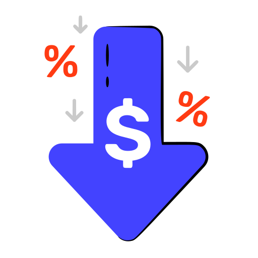 Низкая цена бесплатно иконка