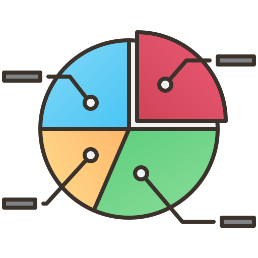 Gráfico circular icono gratis