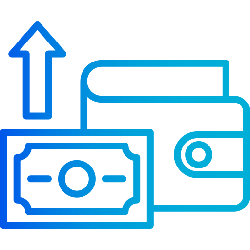 Spending money free icon