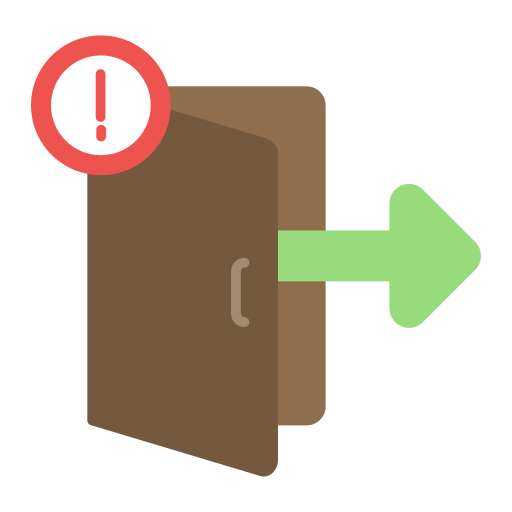 evacuación icono gratis