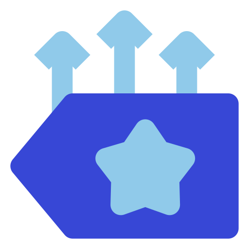 elevación de marca icono gratis