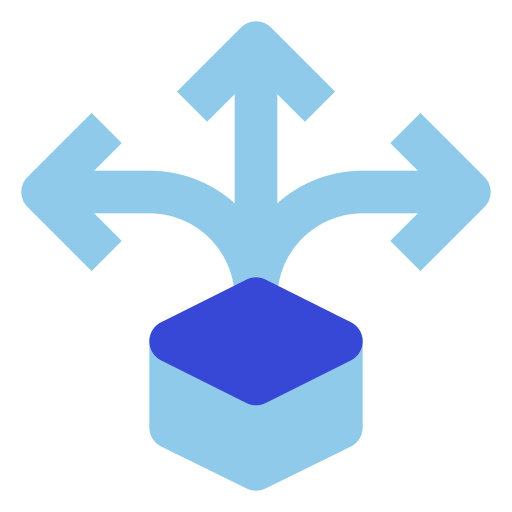 distribución icono gratis