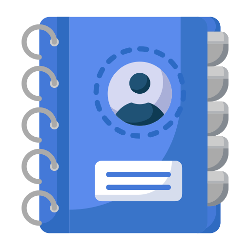 libro de contacto icono gratis