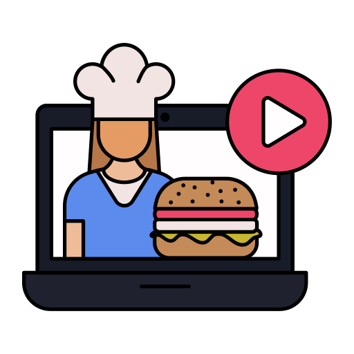 bloguera de comida icono gratis