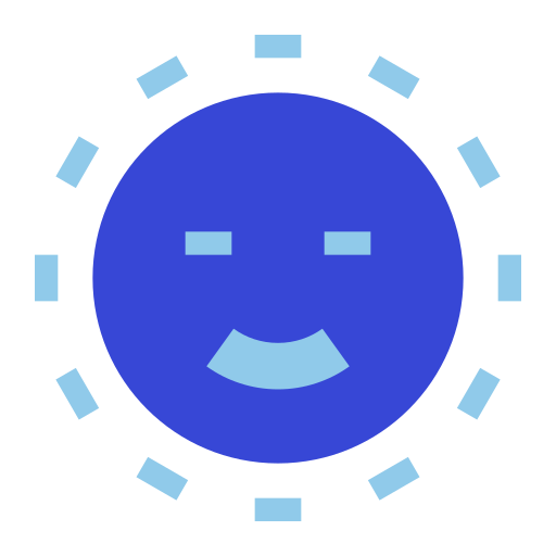 feliz sol icono gratis