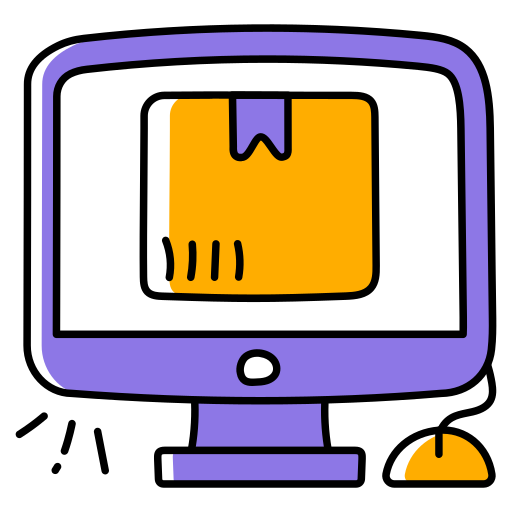 entrega en línea icono gratis