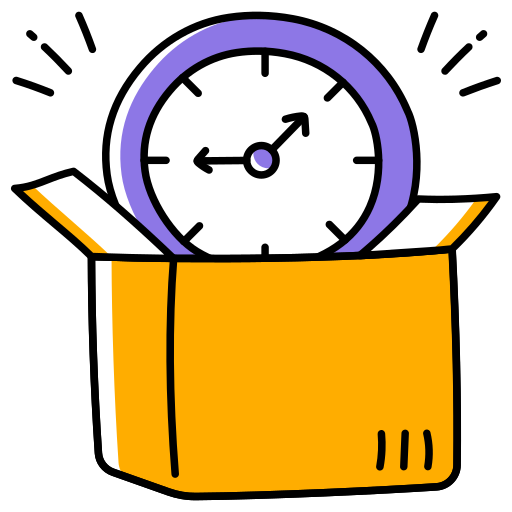 entrega a tiempo icono gratis
