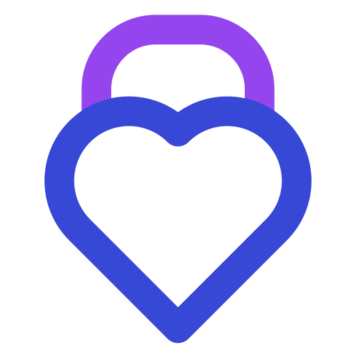 bloqueo de corazón icono gratis