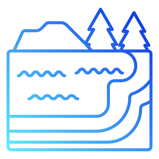 orilla del lago icono gratis