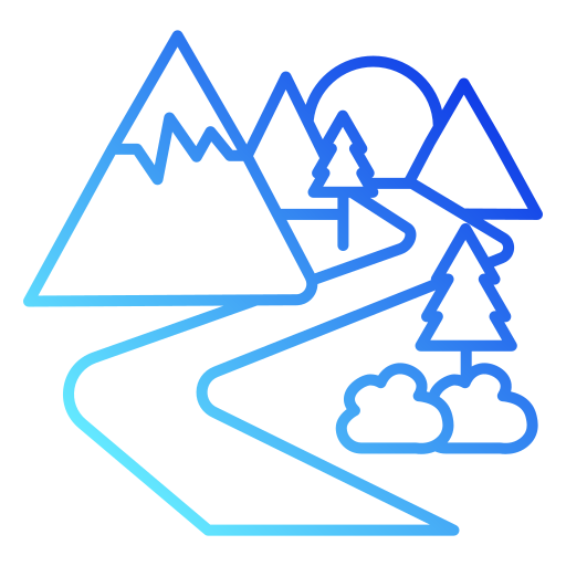 carreteras de montaña icono gratis