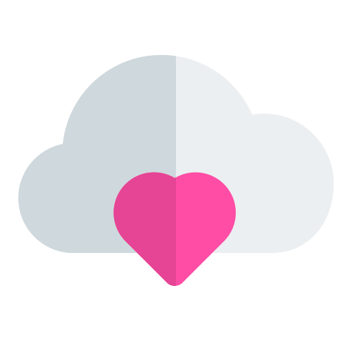 corazón de nube icono gratis